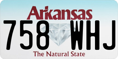 AR license plate 758WHJ