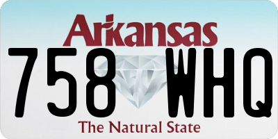 AR license plate 758WHQ