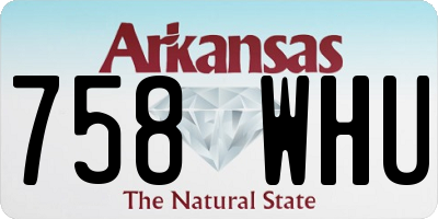 AR license plate 758WHU