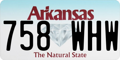 AR license plate 758WHW