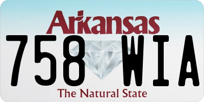 AR license plate 758WIA