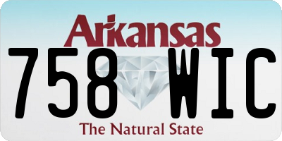AR license plate 758WIC