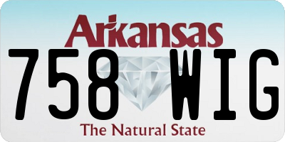 AR license plate 758WIG