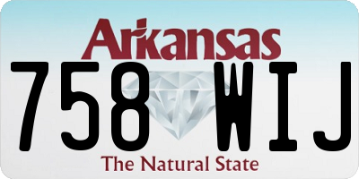 AR license plate 758WIJ