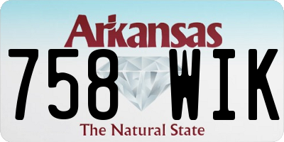 AR license plate 758WIK