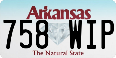 AR license plate 758WIP