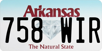 AR license plate 758WIR