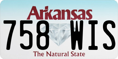 AR license plate 758WIS