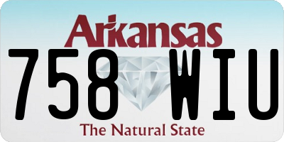 AR license plate 758WIU