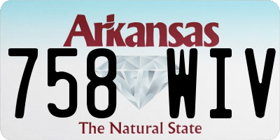 AR license plate 758WIV
