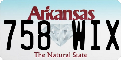 AR license plate 758WIX