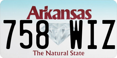 AR license plate 758WIZ