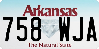 AR license plate 758WJA