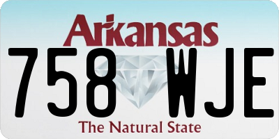 AR license plate 758WJE