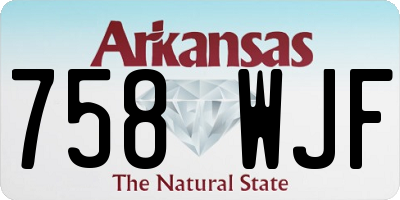 AR license plate 758WJF