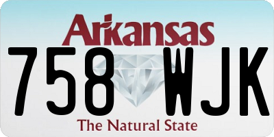 AR license plate 758WJK