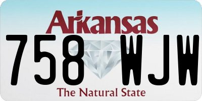 AR license plate 758WJW