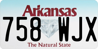 AR license plate 758WJX