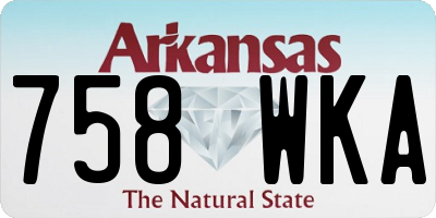 AR license plate 758WKA