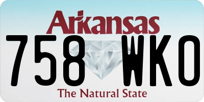 AR license plate 758WKO