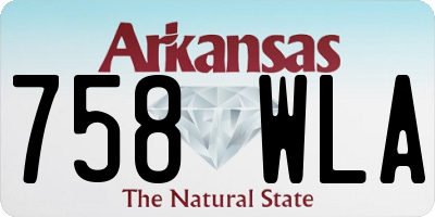 AR license plate 758WLA