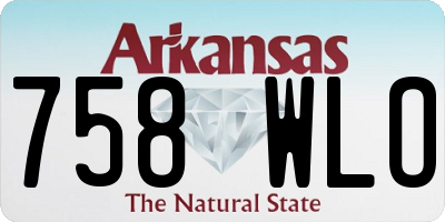 AR license plate 758WLO