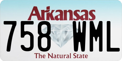 AR license plate 758WML