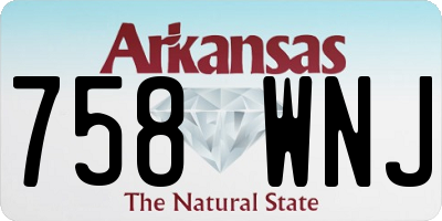 AR license plate 758WNJ