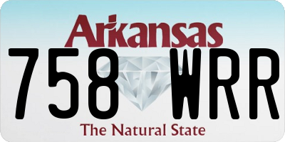 AR license plate 758WRR