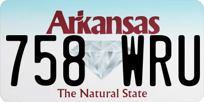 AR license plate 758WRU