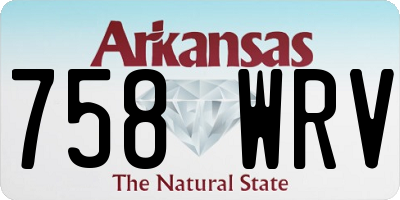 AR license plate 758WRV