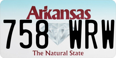 AR license plate 758WRW