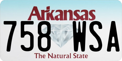 AR license plate 758WSA