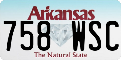 AR license plate 758WSC