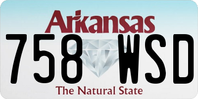 AR license plate 758WSD