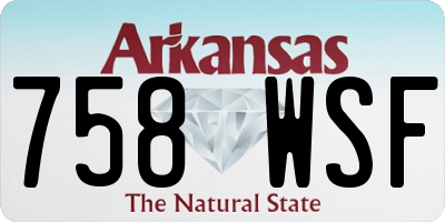 AR license plate 758WSF