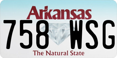 AR license plate 758WSG