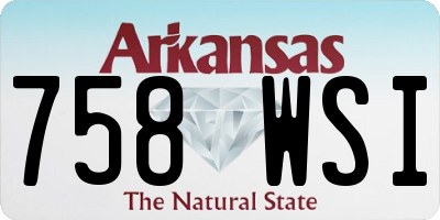 AR license plate 758WSI