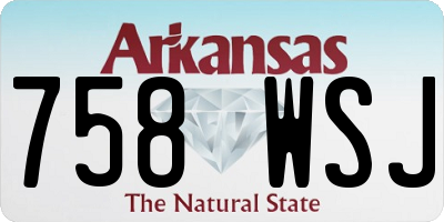 AR license plate 758WSJ