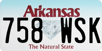 AR license plate 758WSK