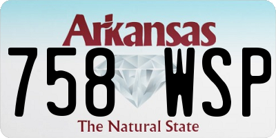 AR license plate 758WSP