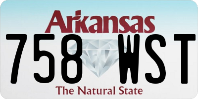 AR license plate 758WST
