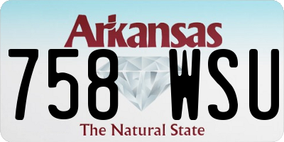 AR license plate 758WSU