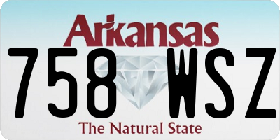 AR license plate 758WSZ