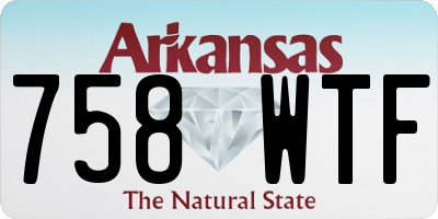 AR license plate 758WTF