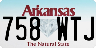 AR license plate 758WTJ