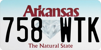 AR license plate 758WTK