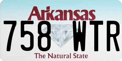 AR license plate 758WTR