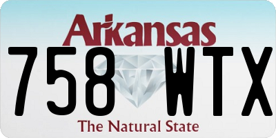 AR license plate 758WTX