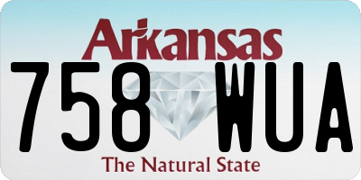 AR license plate 758WUA